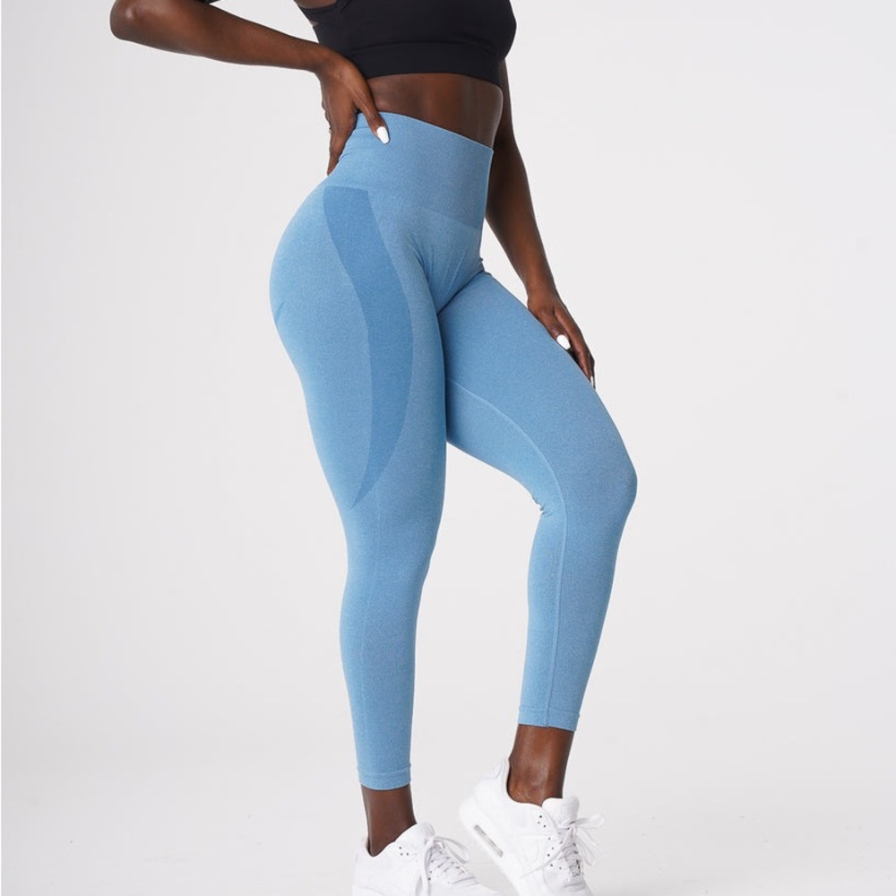 NVGTN Sky Blue Contour Seamless Leggings